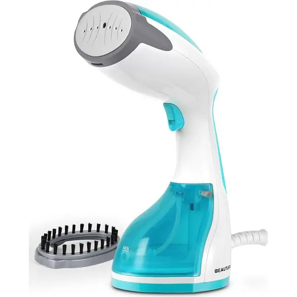 BEAUTURAL Handheld Clothes Steamer, Household Garment Fabric Wrinkle Remover - 30-Second Fast Heat-Up, Ceramic Heating Plate, Auto Shutoff, Large Detachable Water Tank, Portable Design, 1200W