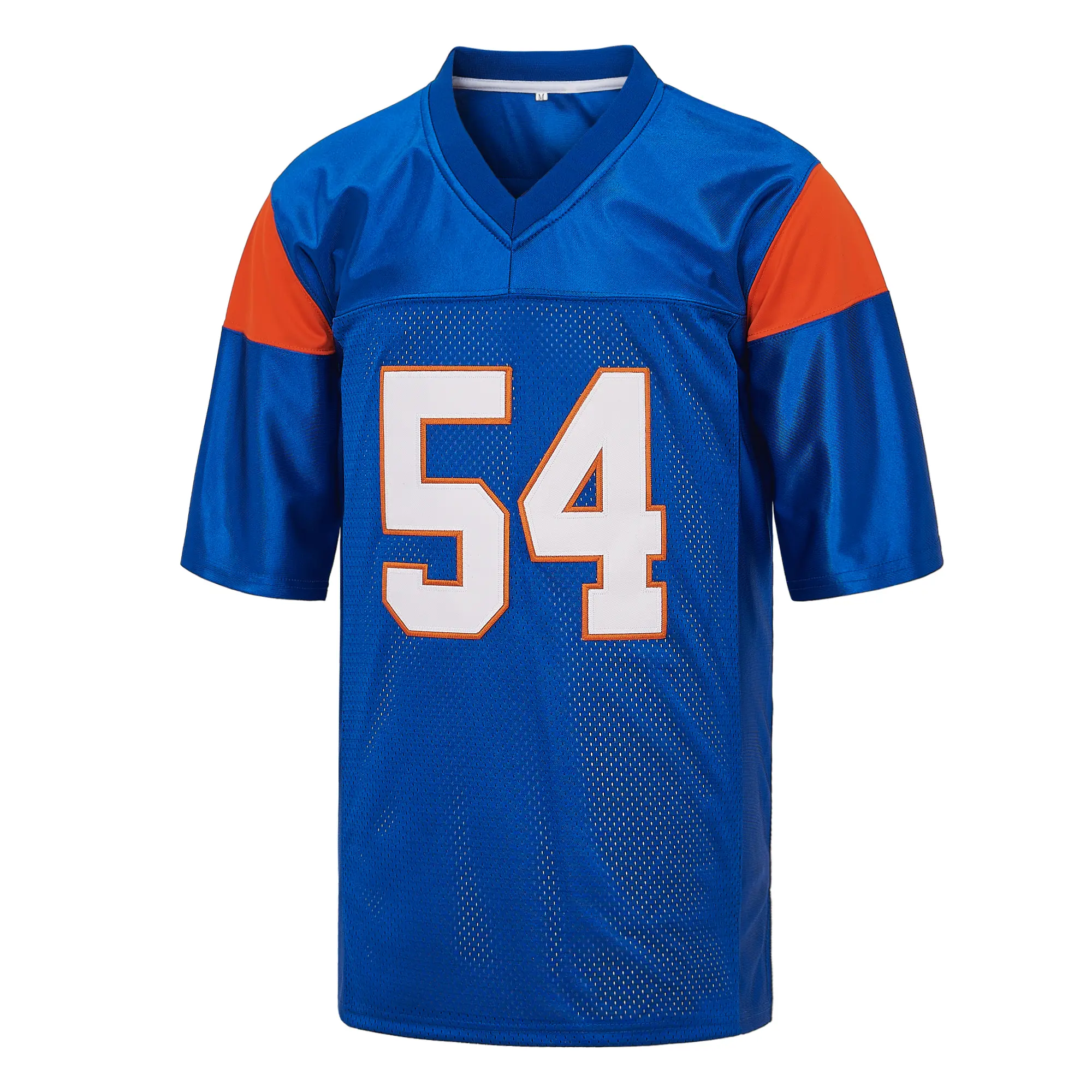Blue Mountain State American Football Jersey - #54 & #7 Thad Castle, Blue & White, Breathable Mesh Knitting Quick Dry Football Shirts (Day & Night Lights), Embroidered Numbers, Game Day To Beach Outings, Available In A Variety Of Sizes, Short Sleeve Tops