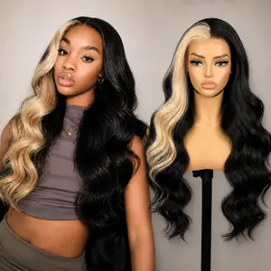 VELAIRE HAIR Women's High-Quality Synthetic 13x6 Lace Front Wig, 28in 180 Density Glueless Body Wave, Pre-Plucked Pre-Cut Natural Hairline, Heat Resistant U Part Lace Closure Fluffy Wig Frontal Wigs, Synthetic Wig tiktokshopspringglowup,summervibes