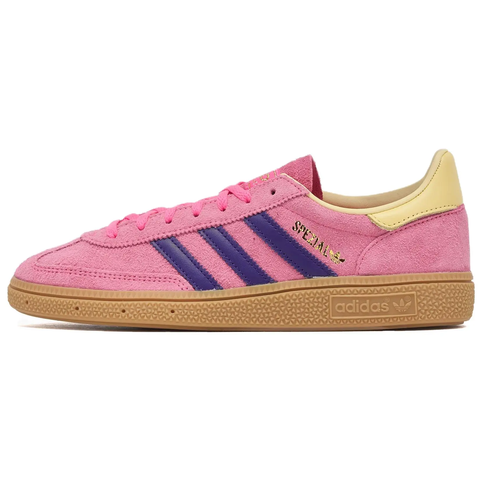Adidas Women's Handball Spezial Sports Shoe - Lucid Pink Purple Sneaker, Women's Athletic Footwear, Sports Shoes, Trainer, Female, Narrow Fit, Indoor Court Play, Mesh Upper, True Size, Handball‑Ready