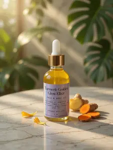 Turmeric Face & Body Oil Turmeric + Rosehip + Green Tea Infused Oil | Lightweight Moisturizing Skin Brightening Oil All Natural Face Serum