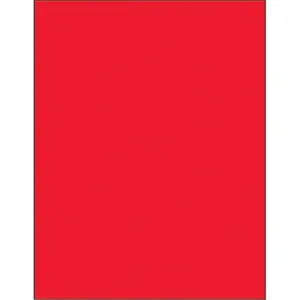 Box Partners LL185RD 8.5 x 11 in. Fluorescent Red Rectangle Laser Labels - Pack of 100