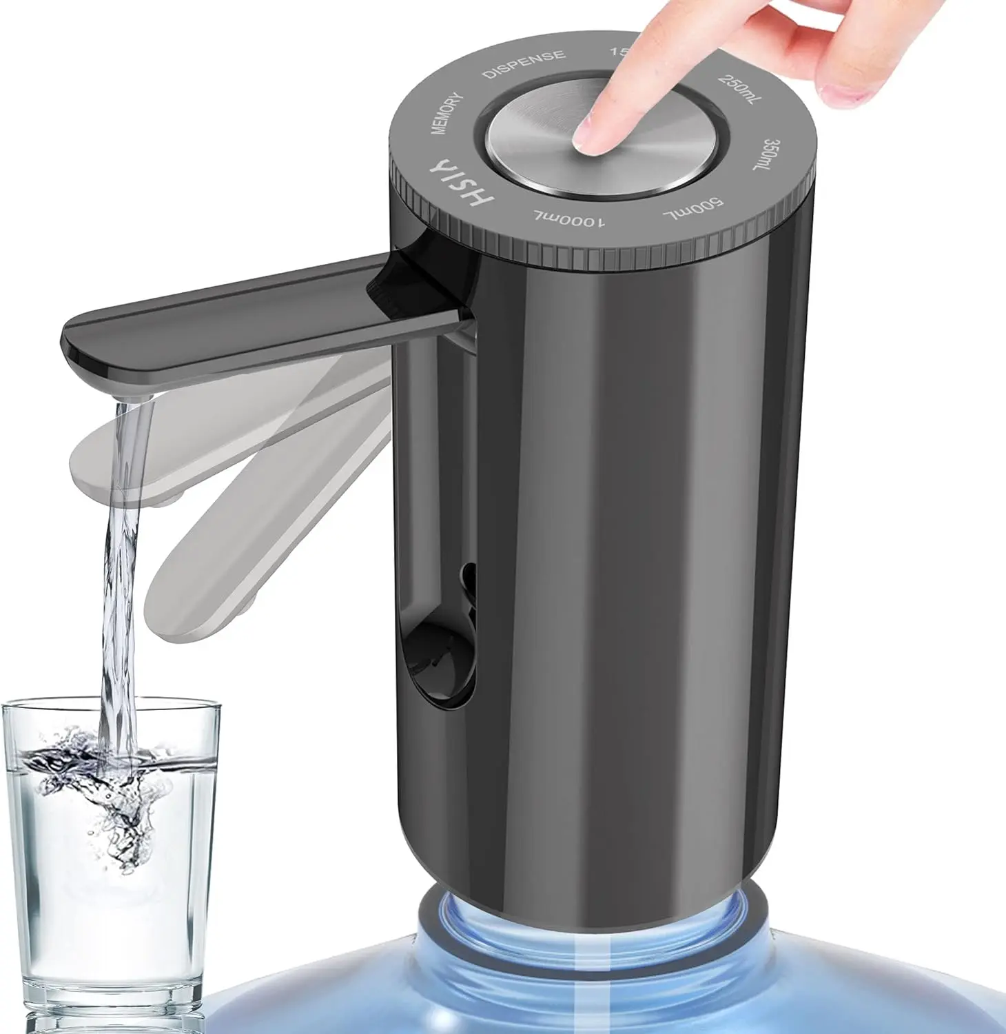 5-Gallon Water Bottle Pump Dispenser: Electric Water Dispenser Pump for Bottled Water Foldable Drinking Water Pump USB-Charing Water Bottle Dispenser Automatic Water Gallon Pump