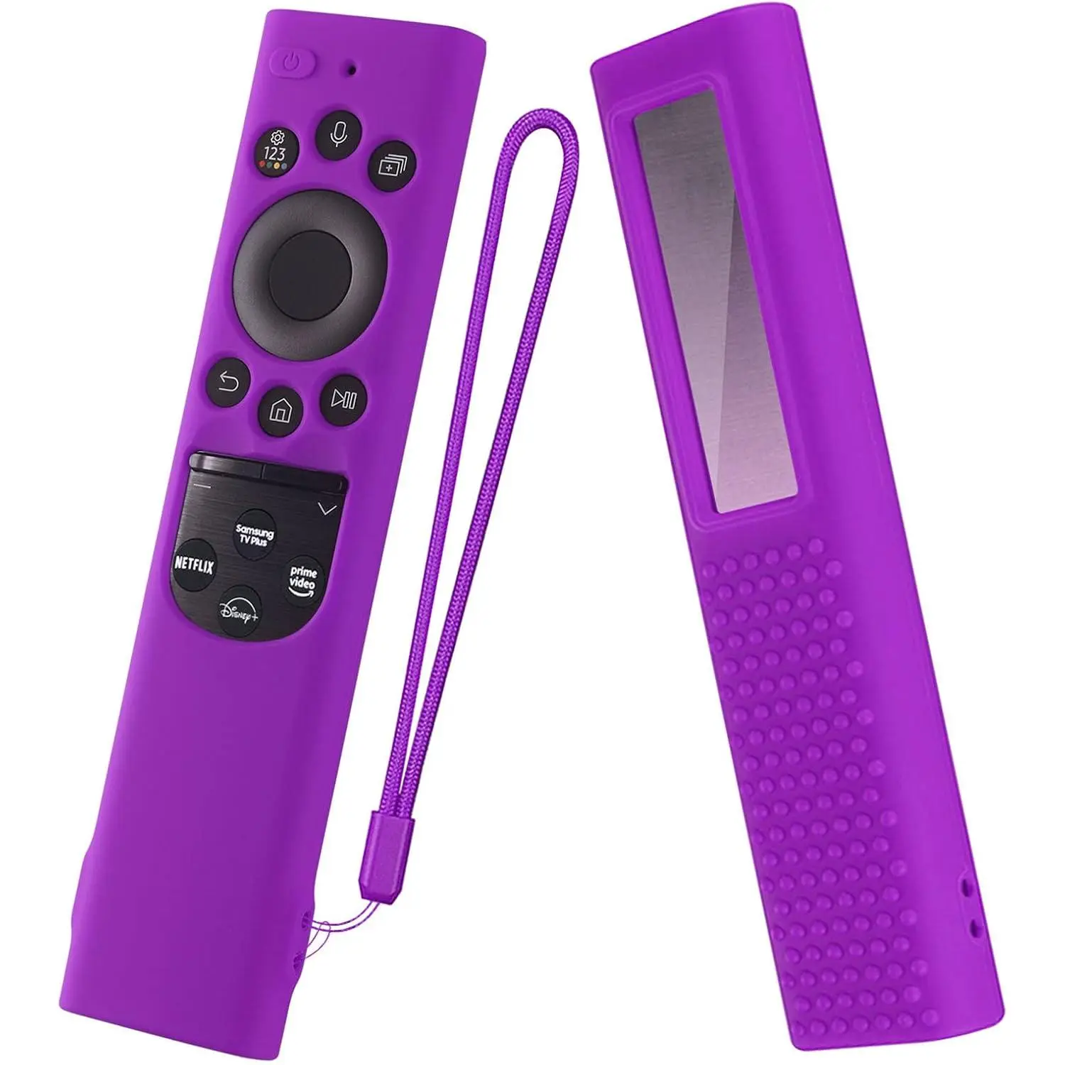 Purple Silicone TV Remote Control Cover, Household Textile Dust Cover for TV Cell Remotes