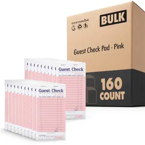 Guest Check Pad - Pink (160 Pack)