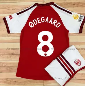 26/27 Red White Soccer Jersey Set – Breathable Football Uniform for Adults & Youth, Premium Dragon Scale Polyester Sportswear