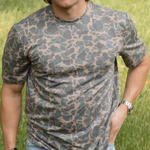 Performance Vintage Camo Tee | Faded Camo | Athletic Fit | Hondo