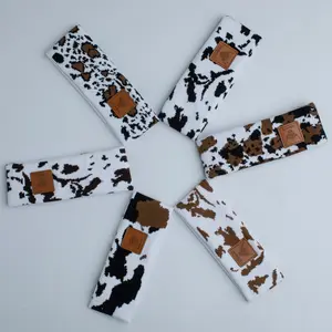 Cow Print/Leopard Print Headbands Women Yoga Hair Bands For Cute Gift