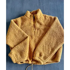 The Pull Me Over Sherpa | Golden Mustard | Women's Fit Soft Womenswear Coats fuzzy jacket cute cardigan pullover cozy fall knit sweater oversized sweater
