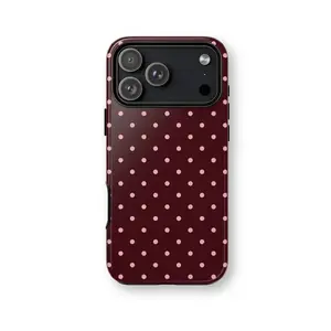 For iPhone 17 ProMax PRETTY PLEASE Polka Dot Phone Case: Trendy Retro Design, iPhone 17 Pro Max 16 Plus 15 14
