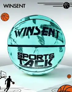 Neon Glow Basketball by WINSENT| Durable Sports Tack Ball for Streetball, Backyard & Gym Use playground gift athletes ceiling mounted hoop