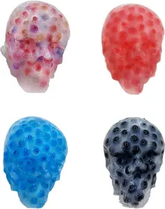 4-Pack Pimple Popping Squishy - TPR Stress Relief Ball for Adults & Teens, Realistic Acne Popping Simulation Sensory Fidget Toy, Multicolor for Anxiety and Focus
