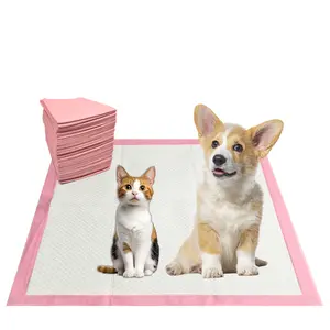 3Q Pink Puppy Pee Pads, 50 Count - 22 x 22 Inch Dog Training Pads, Leak-Proof Quick Absorb 6-Layer Design for Pet Potty Training, Ideal for Puppies, Cats, Rabbits, and Guinea Pigs