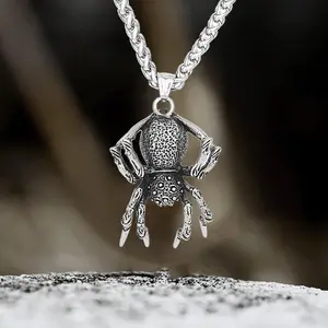 GTHIC Thousand-Eyed Eight-Leg Spider Stainless Steel Pendant For Men Women Daily Wear Birthday Gifts