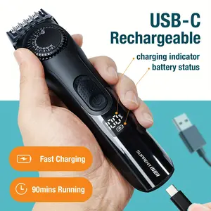 Joyyh Professional Cordless Beard Trimmer with Adjustable Precision Dial, 19 Length Settings, Lithium Ion Battery, and USB Rechargeable, Best Gift for Men
