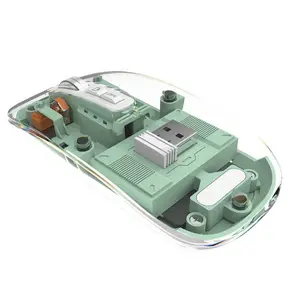 Private Model Transparent Wireless Bluetooth Mouse Customized Three-Mode Optical Gaming Mouse Silent Computer Mouse Rechargeable Version