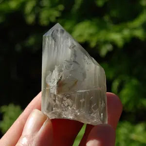 RARE Blue Amphibole Quartz Crystal Point, Blue Angel Phantom Quartz, Brazil a7