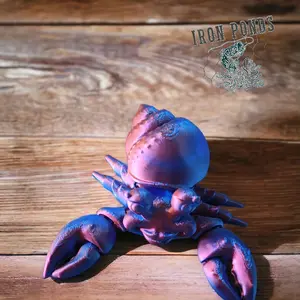 3d articulating hermit crab print Plastic