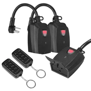 SurgeFX Weatherproof Outdoor Remote Control Outlet Plug for Lighting & Effects