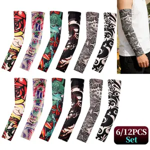 Tattoo Cooling Arm Sleeves UV Sun Protection for Sports Running Cycling 6/12PCS Set Ideal for Active Lifestyles