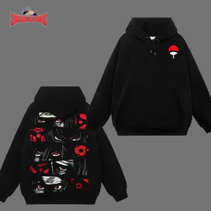 [ZagonStore] Limited Uchiha Clan Logo - Naruto Shippuden #61 Hoodie T-Shirt Sweatshirt, Retro Vintage Unisex Graphic 90s Cotton, Gift For Wibu, Anime Manga Y2K Streetwear