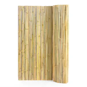 Natural Rolled Bamboo Fence Panel For Outdoor Privacy And Garden Screening, 6 Ft High By 8 Ft Wide, 0.75 In Thick, Weather Resistant, Easy Install Rolling Bamboo Fence Screen For Patio, Yard, And Landscaping