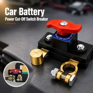 2PACK-Pure Copper Core Negative Battery Cut Off Switch, for Auto Electrical System Daily Use, Practical Circuit Control Accessory, Durable Safe Power Isolator Prevent Battery Power Loss
