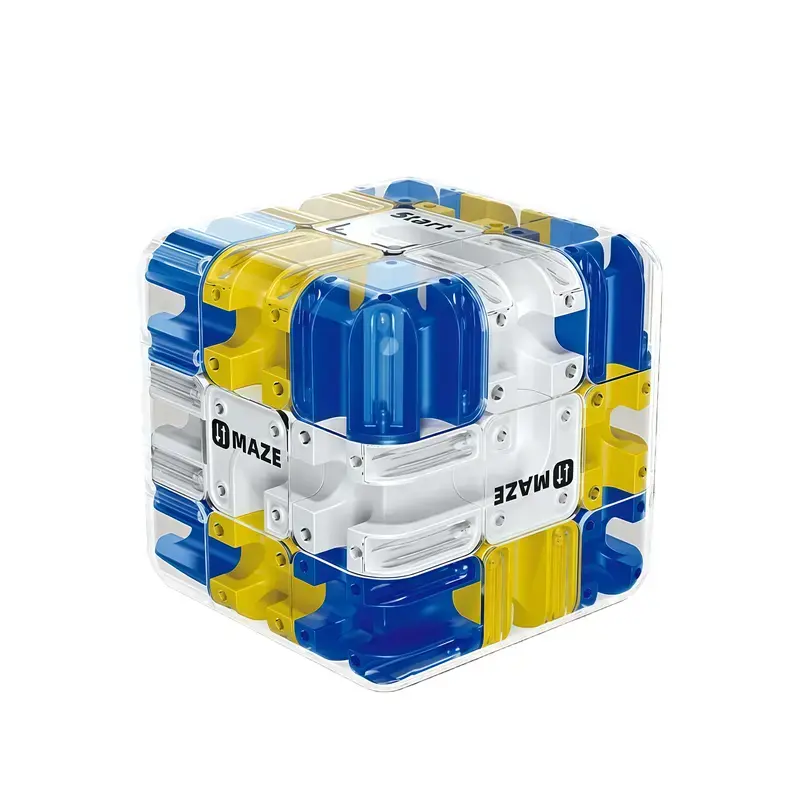 3D Ball Maze Cube Puzzle - Mental Enrichment Magic Cube for Kids, Parent-Child Battle Game, Stress Relief Toy for Logical Thinking Training, Mental Enrichment Magic Cubes