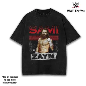 WWE Sami Zayn Story Tee – From outsider to the heart of the crowd, Sami Zayn builds a legacy of passion, truth, and rebellion in WWE, perfect for fans who feel every moment graphic