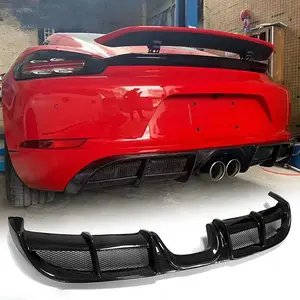 Real Carbon Fiber Rear Bumper Diffuser Lip Spoiler for Porsche 718 Boxster Cayman 2016-2018