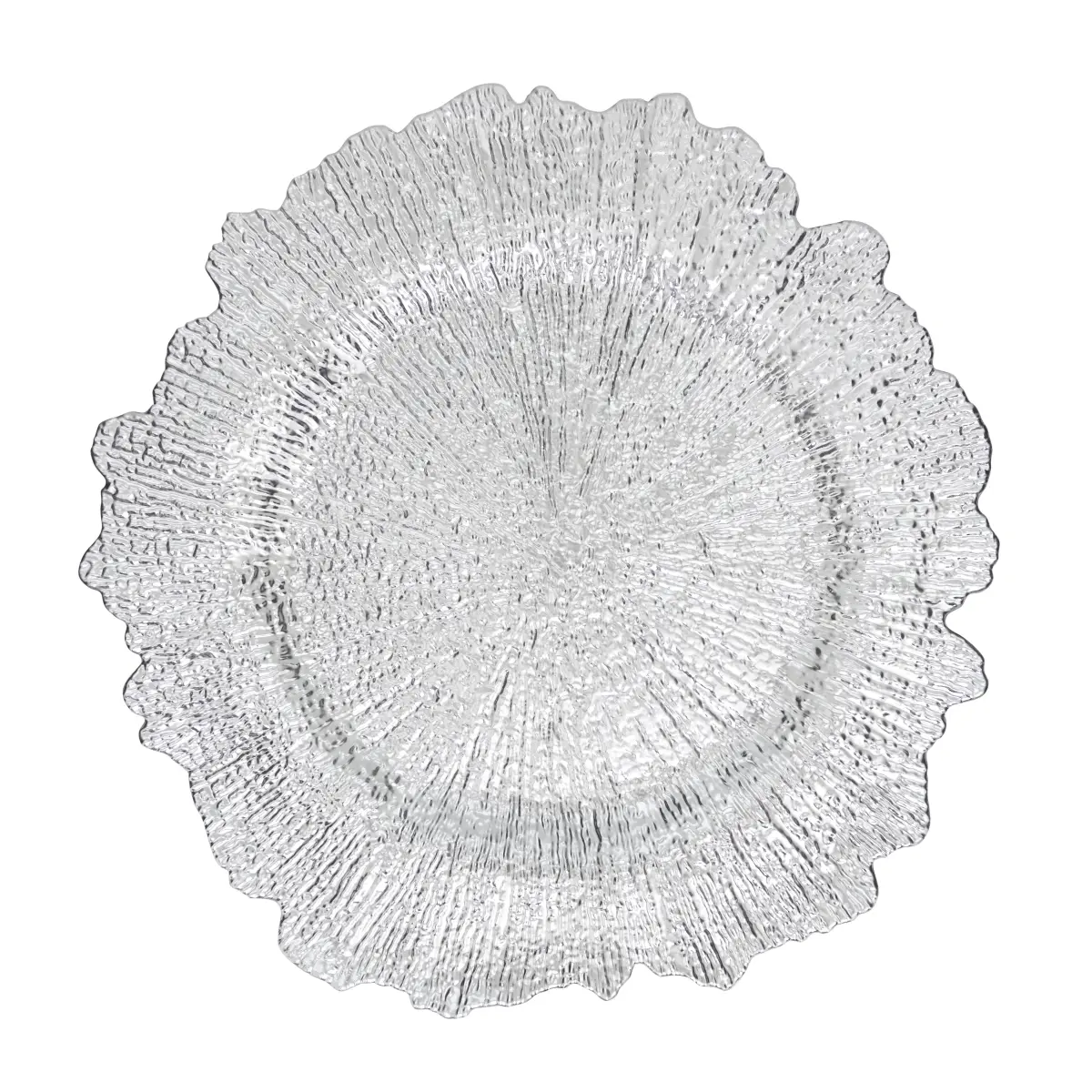Saro Lifestyle CH535.S14R Radiant Elegance Starburst Charger Tableware Set, Silver - Set of 4