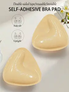1/2 Pairs Bra Pads Inserts, Ultra Instant Lift Bra Inserts Push Up Bikini Pad For Swimsuit Sports Bra, Reusable Padding Pads, Sticky Fashion Bra Inserts, Perfect For Dresses, Outfit Enhancer, Perfect For Special Occasions Daily Wear