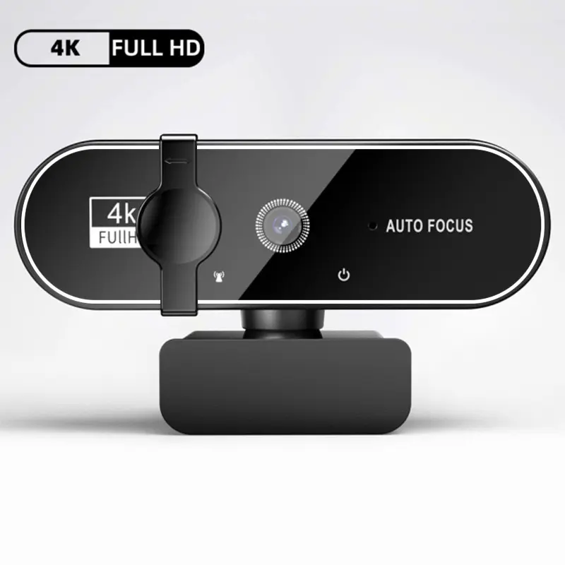 4K Auto Focus Webcam, Full HD USB Computer Camera with Built-in Microphone, 30fps, Plug & Play for Laptop, Video Calls, Conference & Live Streaming