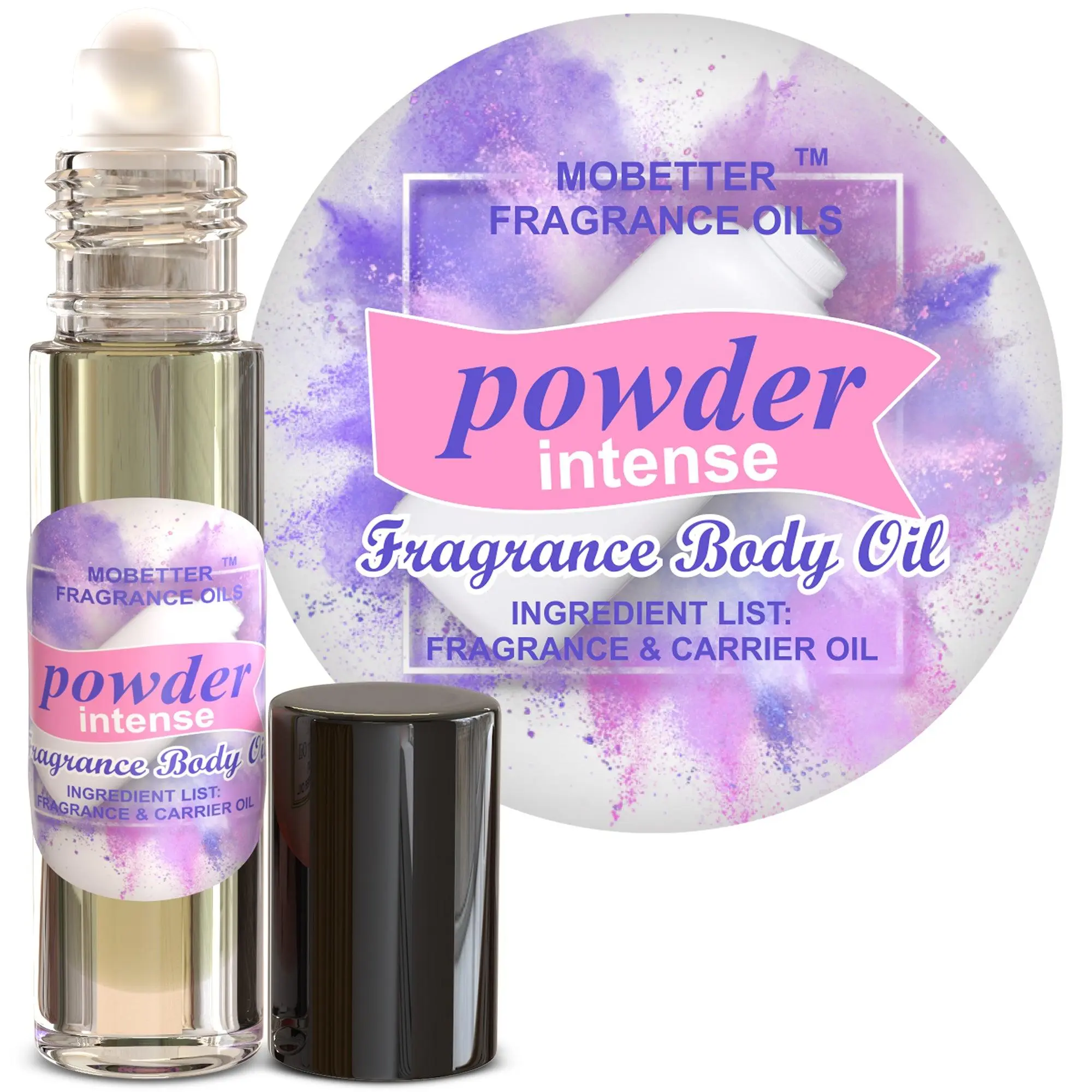MOBETTER FRAGRANCE OILS Powder Intense Fragrance Body Oil for Unisex