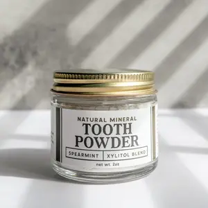 Non-Nano (Micro) Hydroxyapatite Tooth Powder by Revive Homestead - Remineralizing, Fluoride-Free, Teeth Whitening, Gentle, Sensitive, Holistic Oral Health, Natural Toothpaste Alternative for Adults & Kids (peppermint, wintergreen, vanilla, strawberry...)