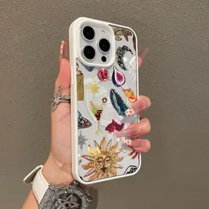 Multi-Functional Magnetic Case for iPhone11/12/13/14/15/16/promax Whimsical Beaded Appliques y2k cased MagSafe Ready, Anti-Fall,Ultra-Thin Design | Perfect for Everyday Use