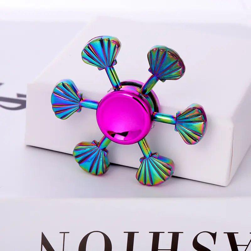 Colorful scallops in a floating box