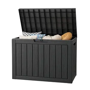 45 Gallon Outdoor Storage Box - Weatherproof Resin, Perfect for Patio, Garden, and Poolside Storage