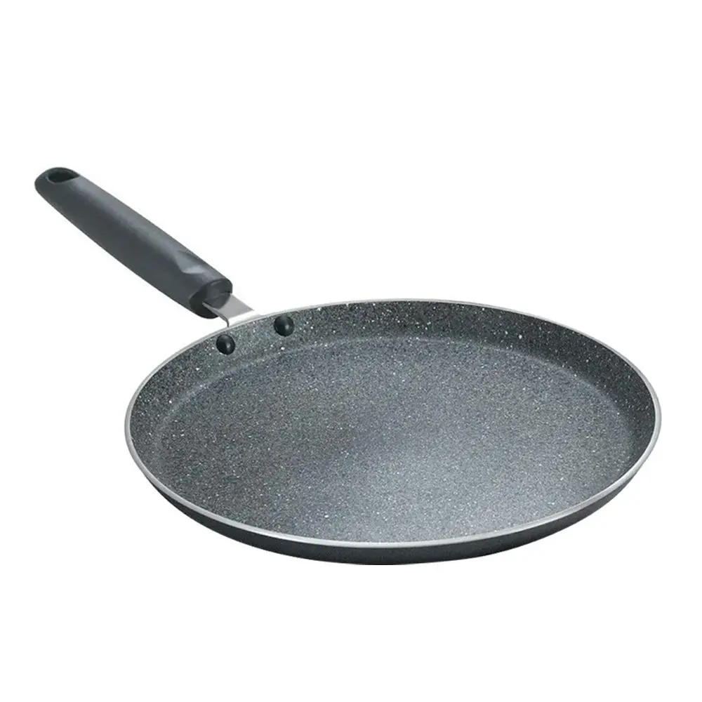360 Stand 280mm (11in) Granite Omni Non-Stick Dosa Tava/Griddle - Stylish German Metal Cookware with Glass Lid, Pans, Nonstick Coating Pan