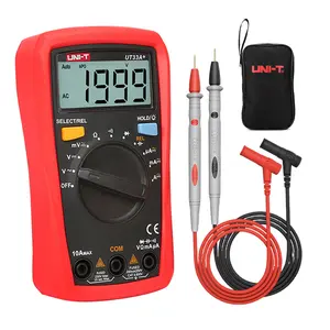 UNI-T UT33B+ Digital Multimeter Tester 2000 Counts with DC AC Voltmeter and Ohm Volt Amp Meter Measures Voltage Current Resistance Continuity and Diode