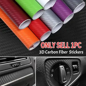3D Carbon Fiber Car Sticker, Car DIY Styling Vinyl Colorful Decal, Car Exterior Interior Protective Film, Car Accessories, Car Decals For Cars