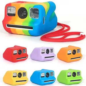 with Lanyard Silicone Case Colorful Slim Fit Instant Film Camera Skin Wear Resistant Dustproof for Polarized Go Gen 1/2