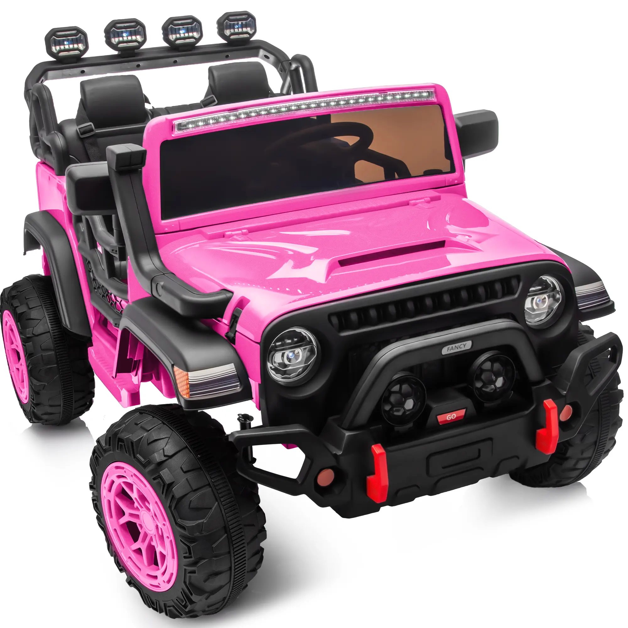 Hikiddo #backtoschool 24V/12V Ride on Toy, 2-Seater Kids Ride-on Truck Electric Car for Kids Boys w/Remote, Bluetooth