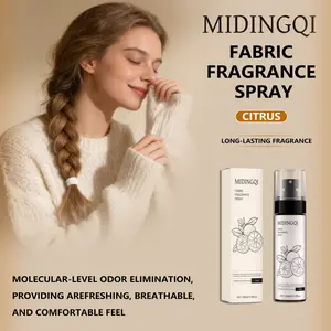 Midingqi 100ML Fabric Fragrance Spray, Floral & Citrus Scent, Long-Lasting Odor Eliminator, Aromatherapy Spray for Clothes, Bedroom, Home