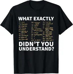 100% Cotton Nurse Shorthand Shirt, Nurse or Nursing Student T-Shirt T-Shirt