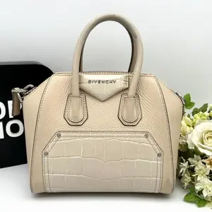 Pre-owned Givenchy As Shown Tote Bags Antigona Mixed Leather Satchel LA50451