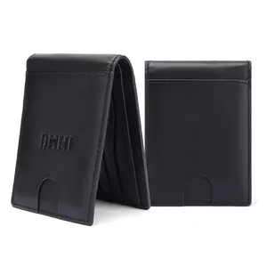 Men's Ultra-Thin Minimalist Bifold Wallet, RFID Blocking to Prevent Skimming, 2 ID Slots, Multiple Card Slots - Ideal Gift for Men