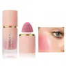 Handaiyan 6-Color Liquid Matte Powder Blush (6.5ml/0.22 fl oz) with Jojoba Oil, Smooth Brightening Acne-Blend Bright Cosmetic, Lightweight Long-Lasting Flawless Make Up, Mini Glass Bottle Travel Size for Combination Skin Home Use
