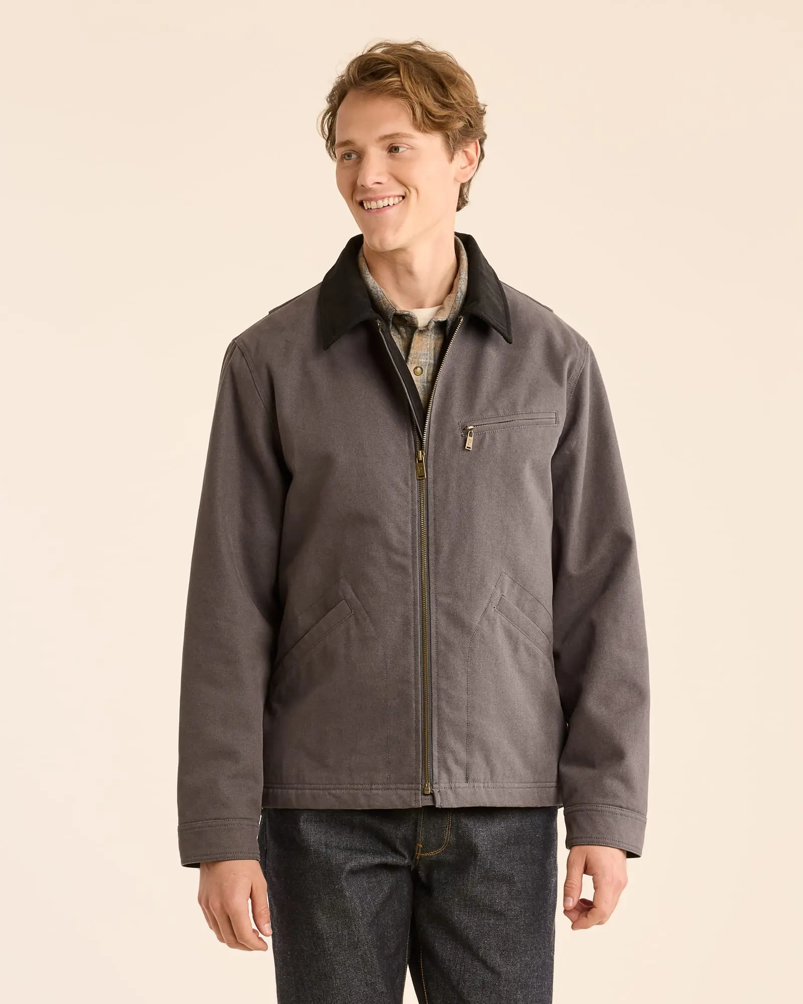 Tahoma Canvas Trucker Jacket - Ash