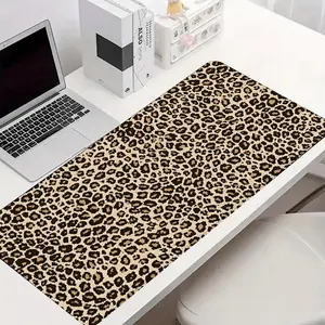 Leopard Print Mouse Pad, Rectangle Gaming Mouse Pad, Office Desk Keyboard Mat for Home Office Desk, Desk Decor for Home Office, Desktop Accessory, Office Supplies, Office Accessories